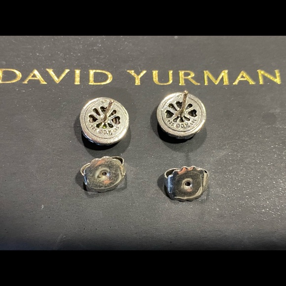 David Yurman 14K Yellow Cookie Cable Stud Earrings - Picture 10 of 10